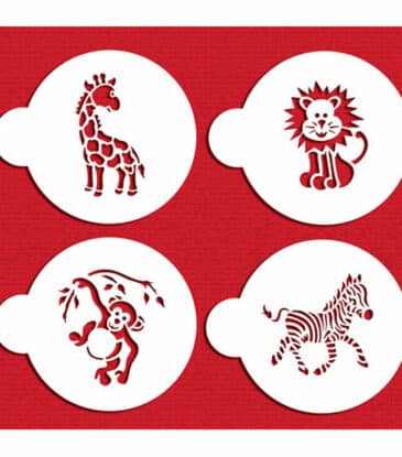 Stencils Safari Tiere, 4 Stück